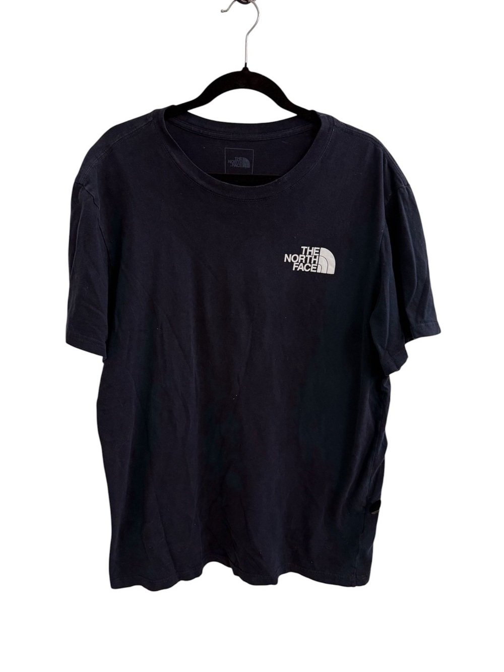 The North Face Men’s Navy T-Shirt with White Logo/Detail on Back Size XL